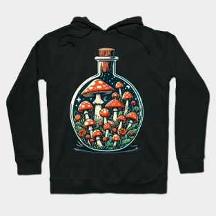 Mushroom Garden in Jar Retro Vintage Hoodie